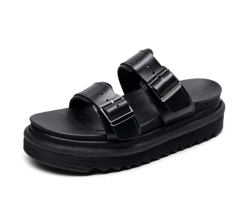 Women Sandals Myles Platform Slide Doc Leather Summer Shoes Martins Ladies Buckle Strap Casual Women Sandals