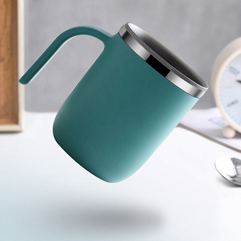 Stainless Steel Coffee Mug Metal Drinking Mugs Double Wall Beer Cup Hermal Water Wine Cups With Lid For Office Home