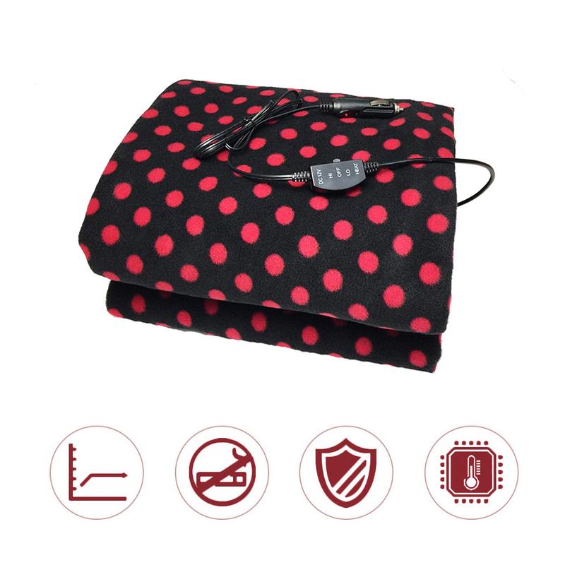 Auton lämmityspeite talvi laivastonsininen fleece 12v auton vakiolämpötilalämmityspeite auto 3 tasoa sähköpeite