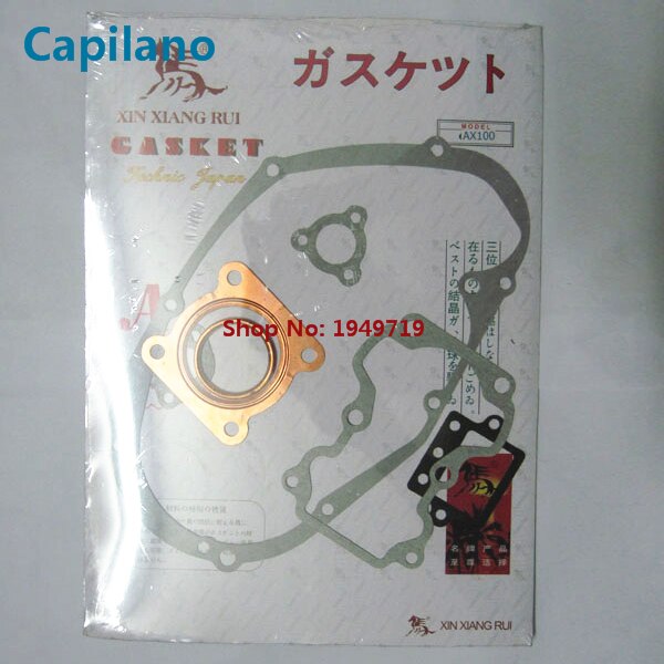 motorcycle AX100 full gasket complete gasket include cylinder gaket for classic Suzuki 100cc AX 100 engine seal parts