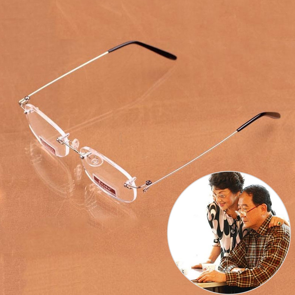 Unisex Ultra Light Spring Leg Glasses Frameless Resin Aspheric Surface Reading Glasses Eyeglasses Readers #137