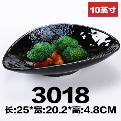 Trekantet suppebolle japansk dyp tallerkensuppefat gryterett med plastdessertfat: Stil 03