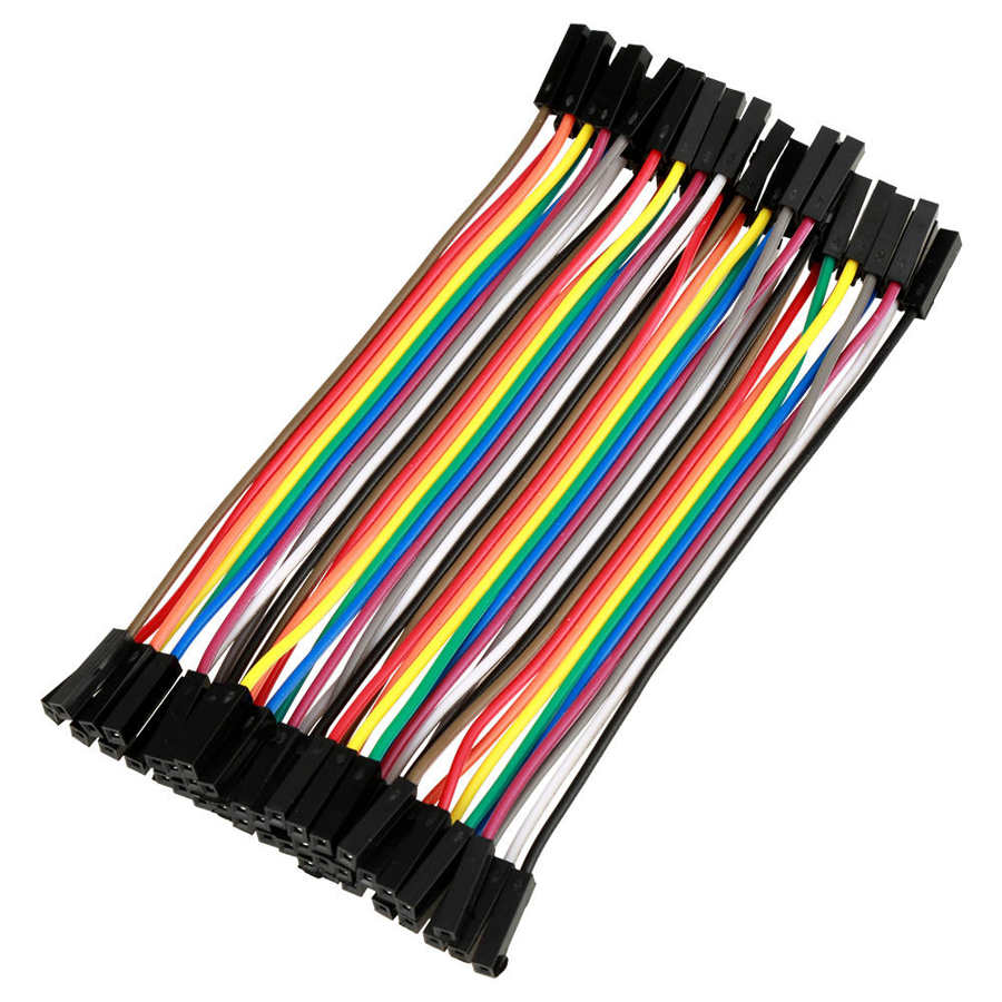 5Pcs Colorful Jumper Wire 10cm Jumper Wires Set for Breadboard 40pin F to F Ribbon Cable