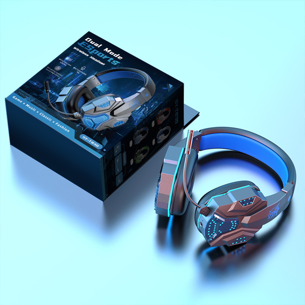 Bluetooth 5.1 HiFi Gaming Casques Gamer Faible latence Sans Fil Casque Réduction Du Bruit Casque Avec Micro Jeu Écouteurs: WHITE