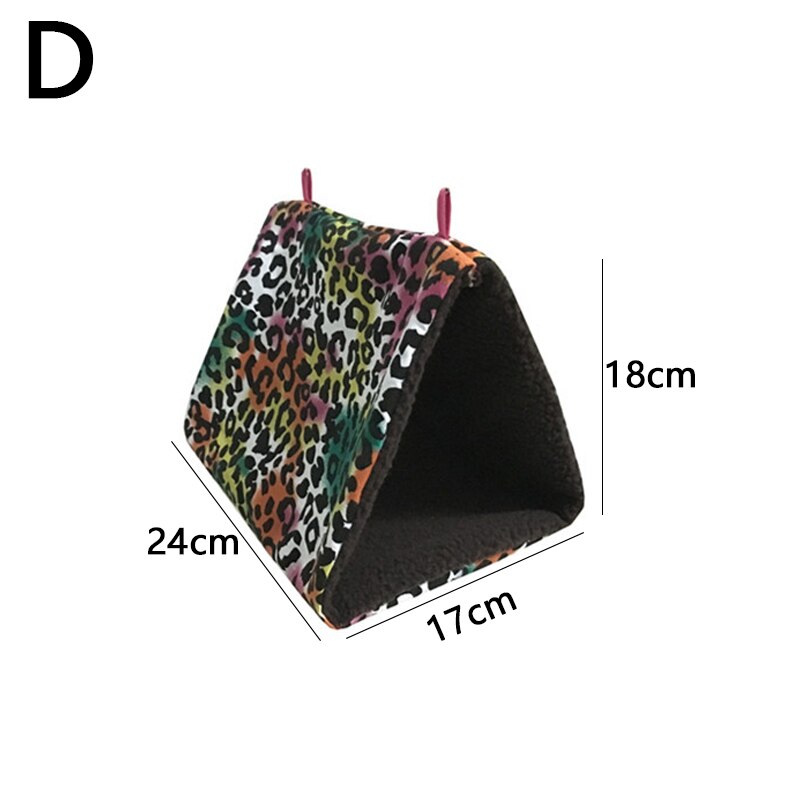Warm Kooi Nest Tent Vogel Opknoping Cave Papegaai Schommel Speelgoed Kooi Nesten Papegaai Hangmat Vogel Opknoping Bed House Pluche winter: D-M
