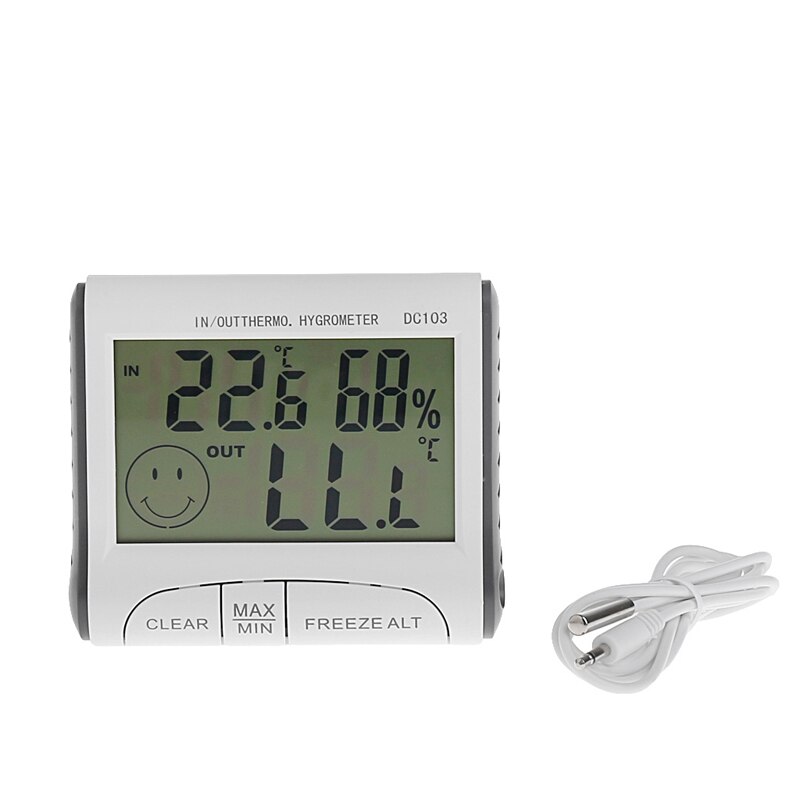 Digital lcd utomhus inomhus vädertermometer fuktmätare testverktyg