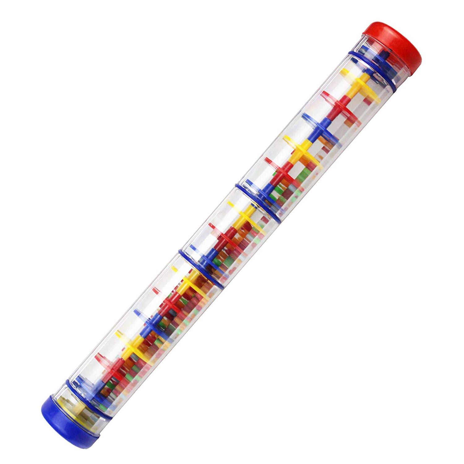 Grote Rainstick Rammelaar Speelgoed 15.75 Inch-Lange Kleur Noise Stick Regenboog Korrels Binnen