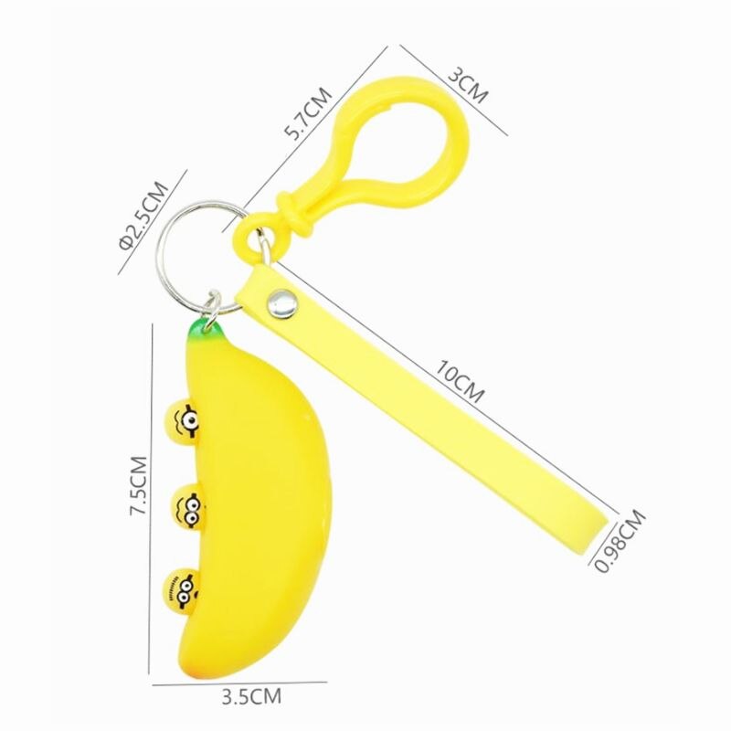 Banana Portachiavi Ciondolo Giocattolo di Compressione Alleviare Lo fatica Della Novità bavaglio Giocattoli Giocattolo Del Capretto Del Regalo T5EC