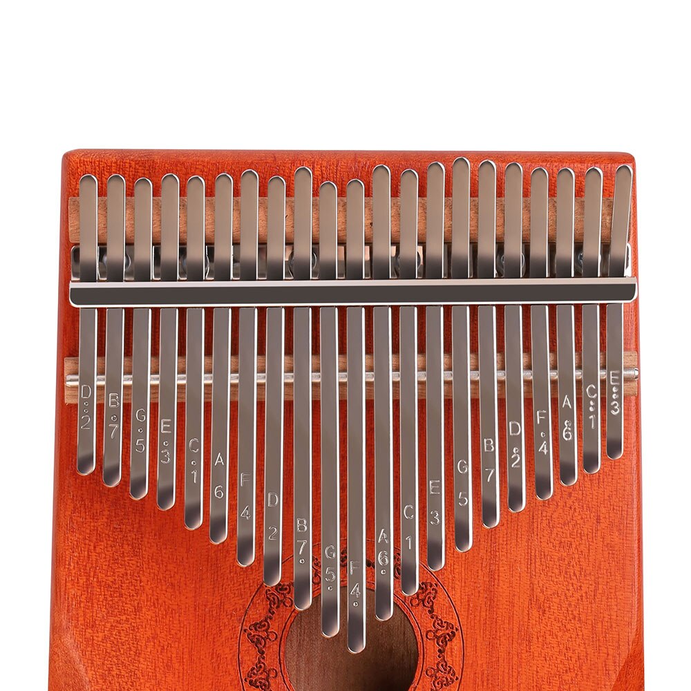 Kalimba Mbira-Piano de madera portátil de 21 teclas, con bolsa de transporte, martillo de afinación, paño de limpieza, pegatinas protectoras para dedos