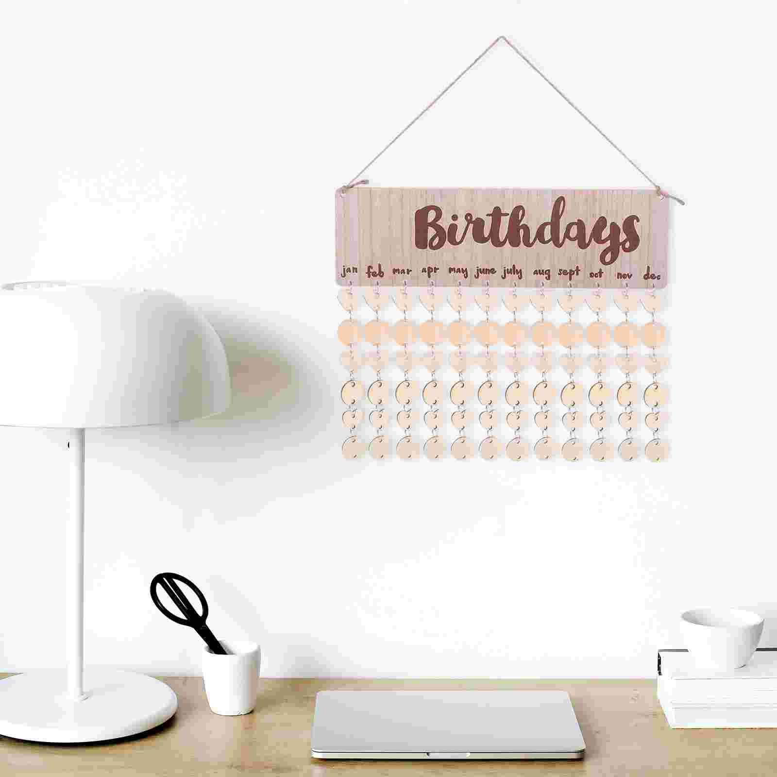 1 Set Wooden Hanging Calendar DIY Calendar Birthdays Calendar for Birthday Anniversary
