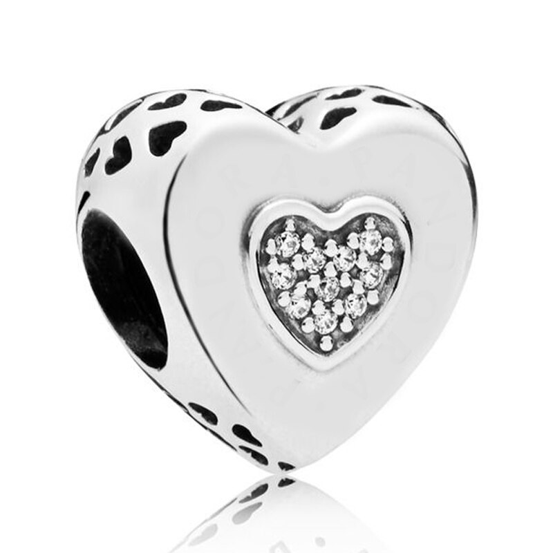 Spinning Hearts Signature Scent Shopping Handbag Logo Ball Charm 925 Sterling Silver Beads Fit Bracelet DIY Jewelry: P-D-1979