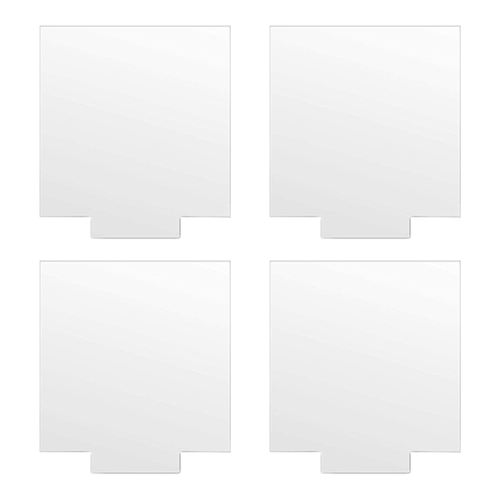 4pcs/pack Led Light Sheet Acrylic Plate Sign Romantic Home Party Easy Use Thickened Transparent Craftsmanship DIY Display Board: Square