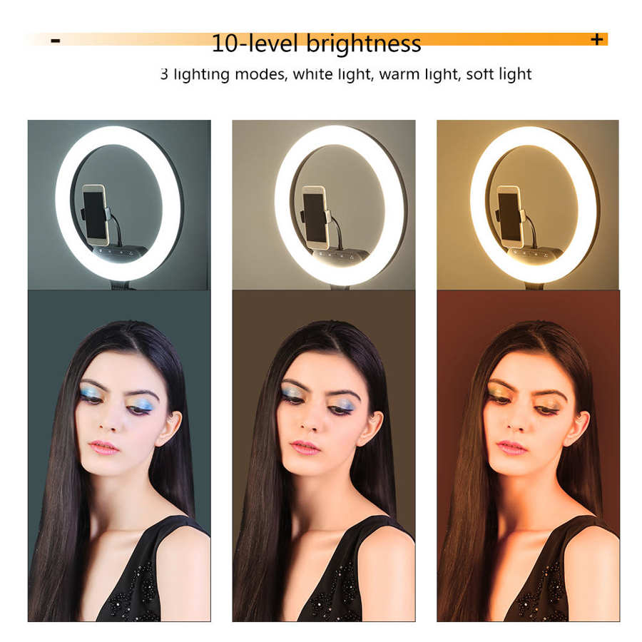 led ring light Adjustable Brightness 14 Inch Live Broadcast Beauty Wireless Remote Control Ring Fill Light