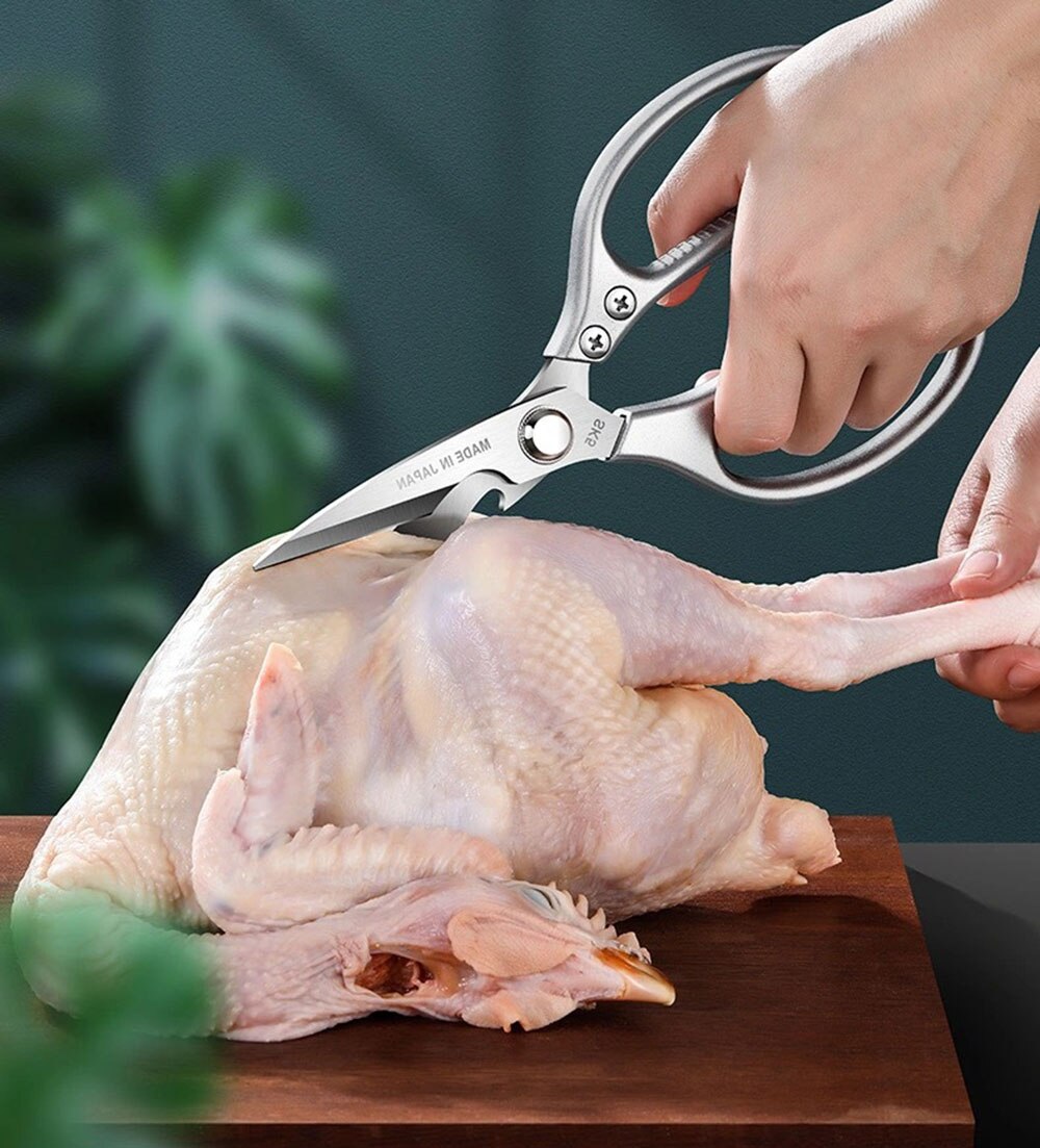 Tijeras de acero inoxidable para cocina, utensilio multifunción para cortar hueso de pollo, pato y pescado, tijeras de cocina