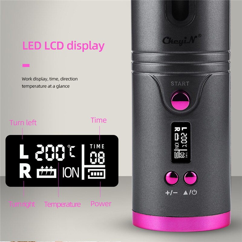 Automatic Hair Curler USB Rotating Hair Curling Iron Ceramic Magic Air Curler Waver Wand Cordless Curling Tong Salon Hair Styler