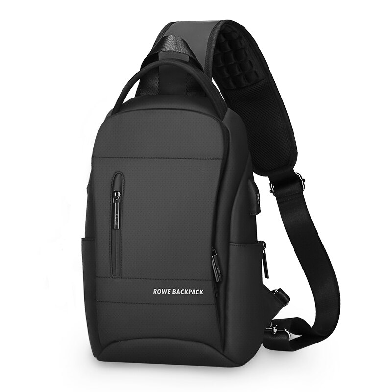 ROWE nueva multifunción antirrobo bolsa de mensajero para hombre bolsa de pecho de carga USB impermeable de viaje corto bandolera para hombre: Default Title