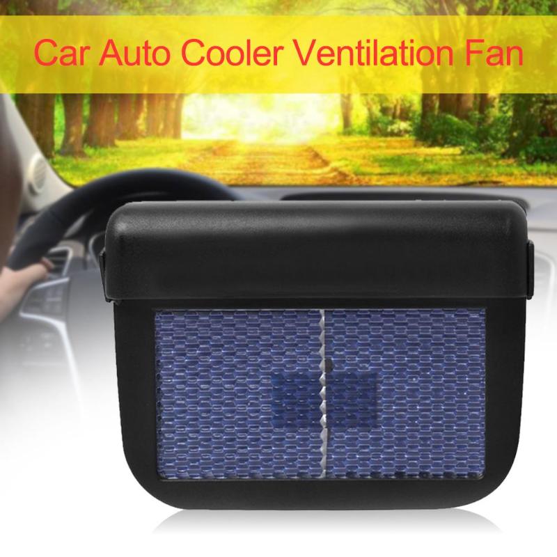Universal Solar Powered Car Window Air Vent Cooling Fan Ventilation Cooler Radiator Black 3V 100mA Heating & Fans