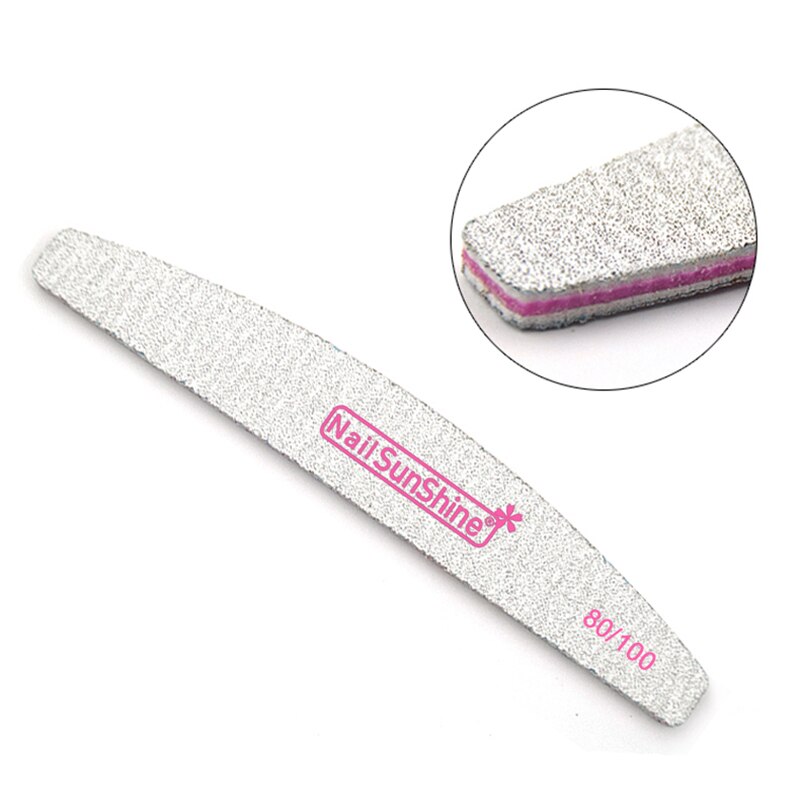 Neue 25 teile/los Nagelvijl 80/100 Streugut Nagel Datei Puffer Mond Acryl Nagel Kunst Polieren Manikübetreffend Pedikübetreffend Kunst Werkzeuge DIY NäGel raspel