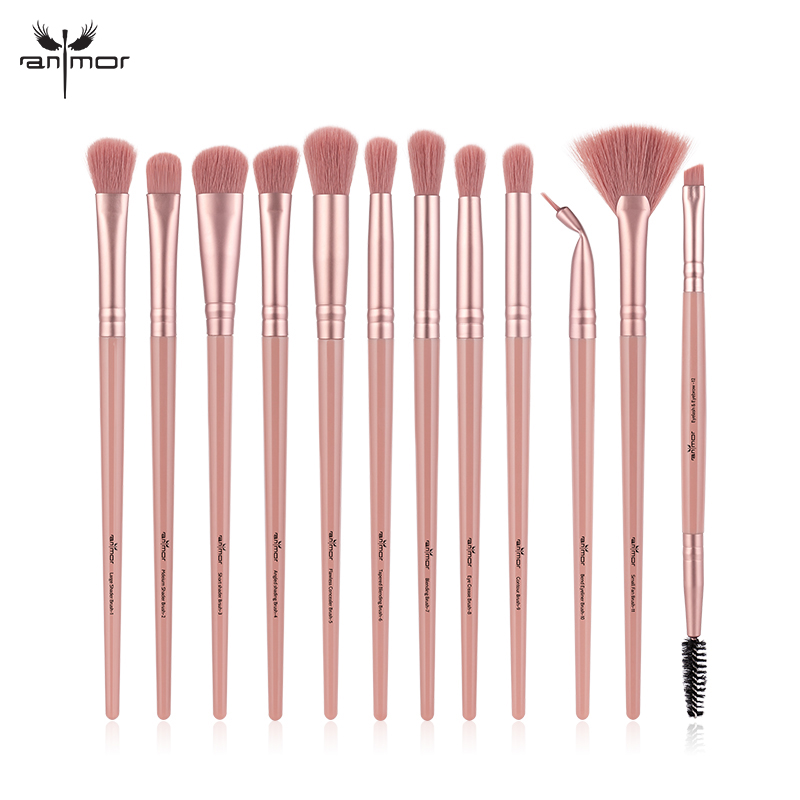 Anmor Make-Up Kwasten Set 3-12 Stks/partij Oogschaduw Blending Eyeliner Wimper Wenkbrauw Make Up Kwasten Professionele Oogschaduw Borstel: Makeup Brush 0112-DP