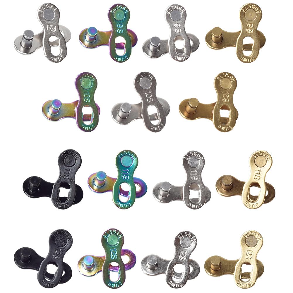 2 Pairs MTB Mountain Road Bike Chain Connector Lock for 6/7/8/9/10/11/12 Speed Quick Master Link Joint Metal Bicycle Repair Tool