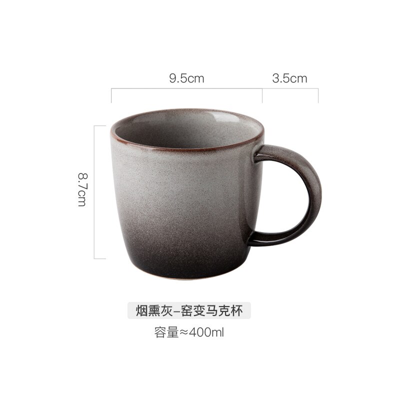 Tasse à café rétro créative, en céramique, Simple, pour le petit déjeuner, pour le lait, l'avoine, l'eau, le thé, G070: 4