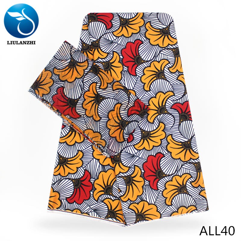 LIULANZHI blue african fabrics Latest Audel fabric with Soft cloth chiffon lace fabric for dress 6yards ALL37-ALL47: ALL40