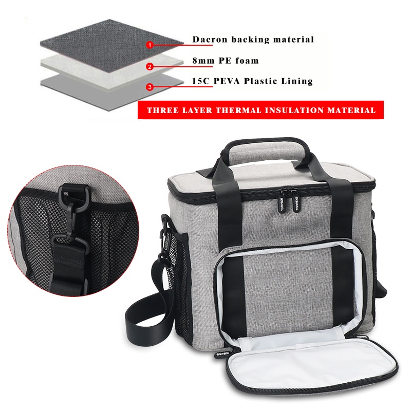 UOSC Portable Lunch Bag For Women Kids Men Shoulder Food Picnic Cooler Box Insulated Bags Tote Storage Container bolsa termica