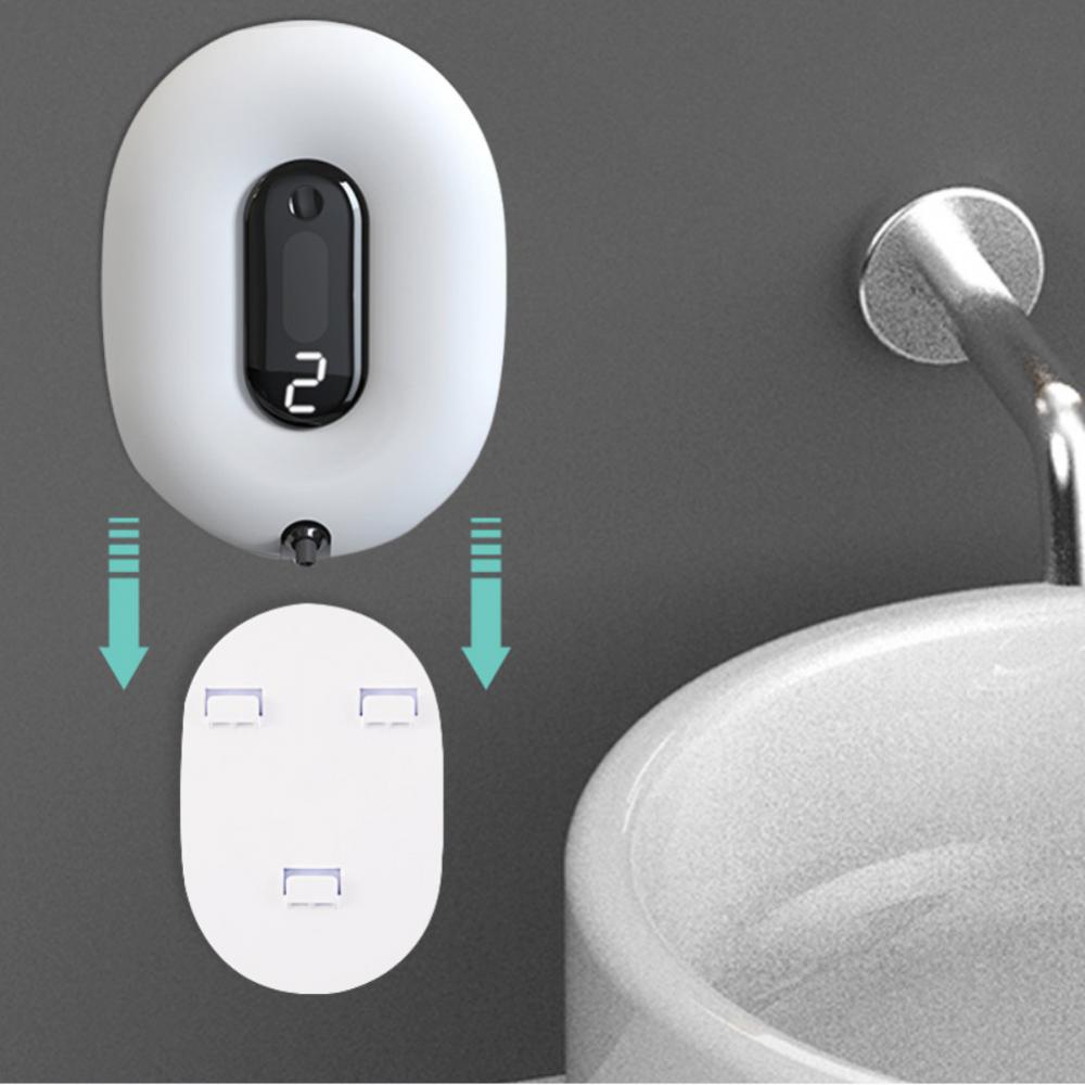 Dispensador de jabón automático para baño, dispositivo de espuma de inducción para lavar el teléfono móvil, pantalla Digital sin contacto, montado en la pared, infrarrojo