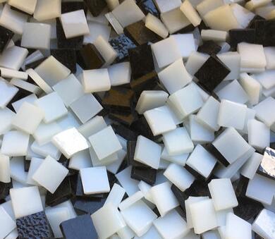 100g/ parti kvarts mosaik fliser pletglas mosaik væg flise firkantet 10*10mm gør-det-selv hobby teselas de cer glimmer mosaicos håndværksmateriale: B