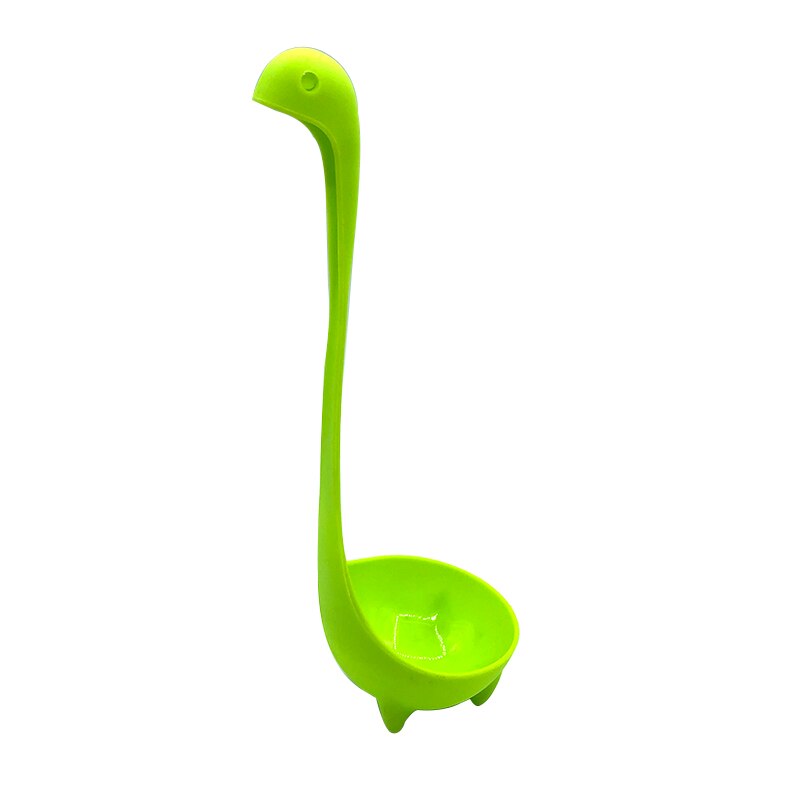 Cuillère à soupe 3 pièces en forme de dinosaure, Mamenchisaurus, outils de cuisine à Long manche, ustensiles de table multicolore en matière plastique