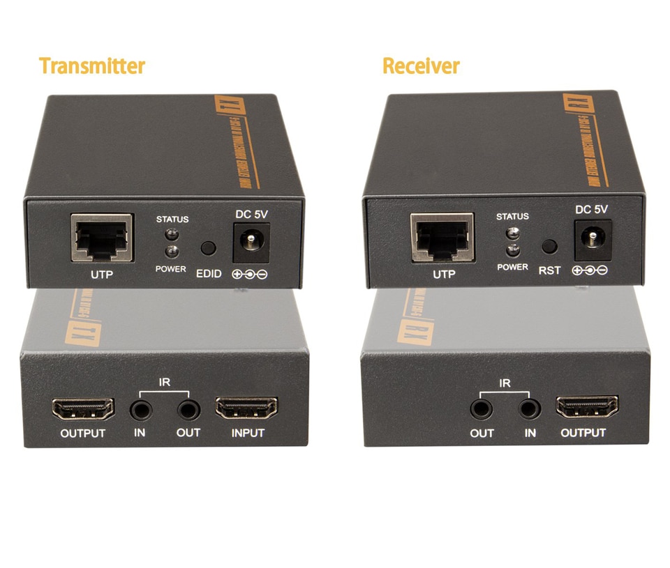 1080P 60m HDMI Extender HDMI Repeater Over Cat6 Cat7 Ethernet Kabels Met IR Functie RJ45 Zender TX/ RX HDMI Extender Loop