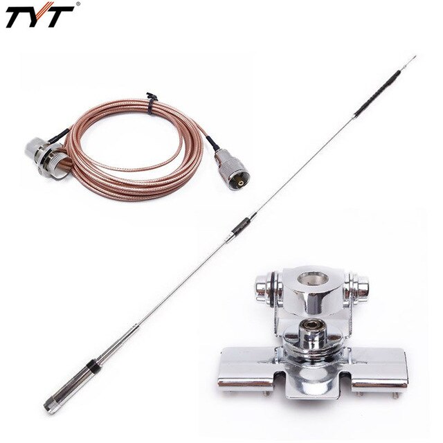 100% authentique authentique TYT Original à Gain élevé quadri-bande 29/50/144/430Mhz antenne TYT LOGO pour TYT voiture Radio Mobile TH-9800 Plus