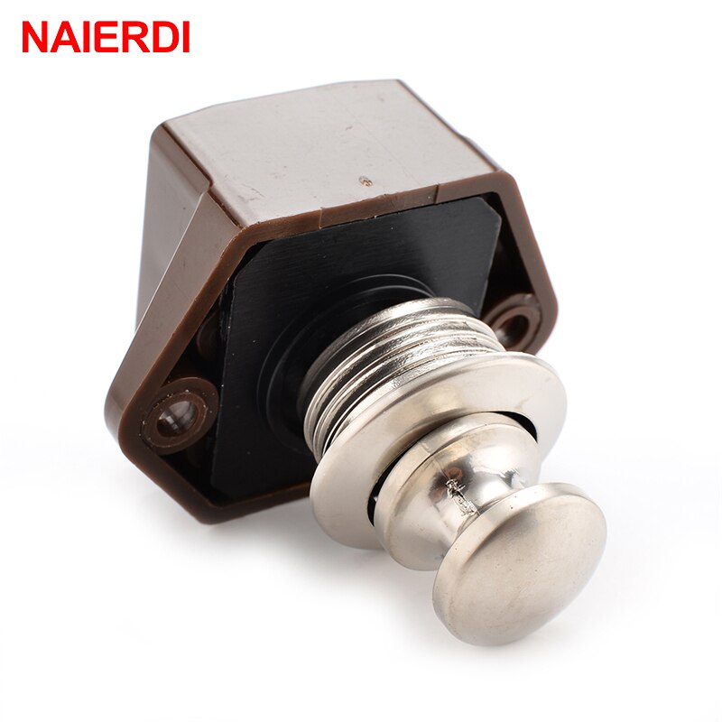 Naierdi 20mm husbil push lås diameter husbil husvagn båt husbil skåp låda spärrknapp lås för möbler hårdvara