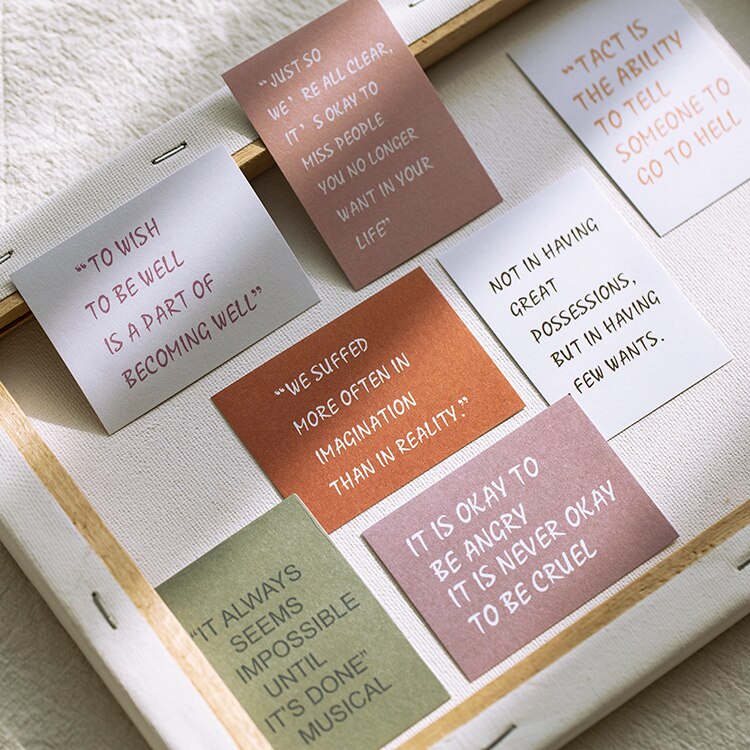Ihanat englanninkieliset muistiinpanot bullet journal koristeelliset kirjoitettavat paperitarrat scrapbooking-tarrat päiväkirja paperitavarat albumitarrat