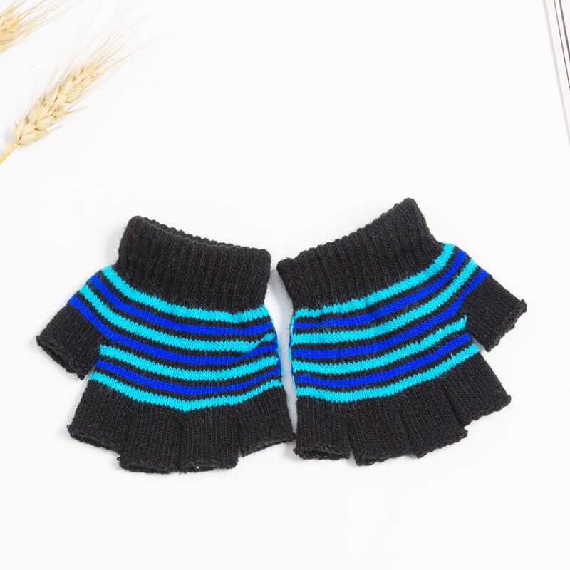Herbst en winter baby warme handschoenen kind gebreide wanten, 3-6 jaar oud, grijs, Eén maat