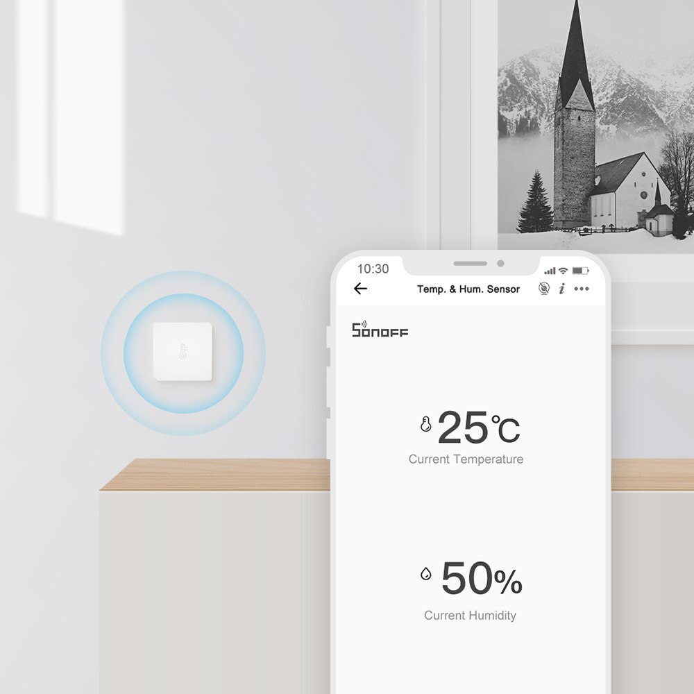 Sonoff Zigbee Temperatuur En Vochtigheid Sensor Temperatur/Vochtigheid Sensor App Real Time Controle Werk Met Sonoff Zigbee Gateway