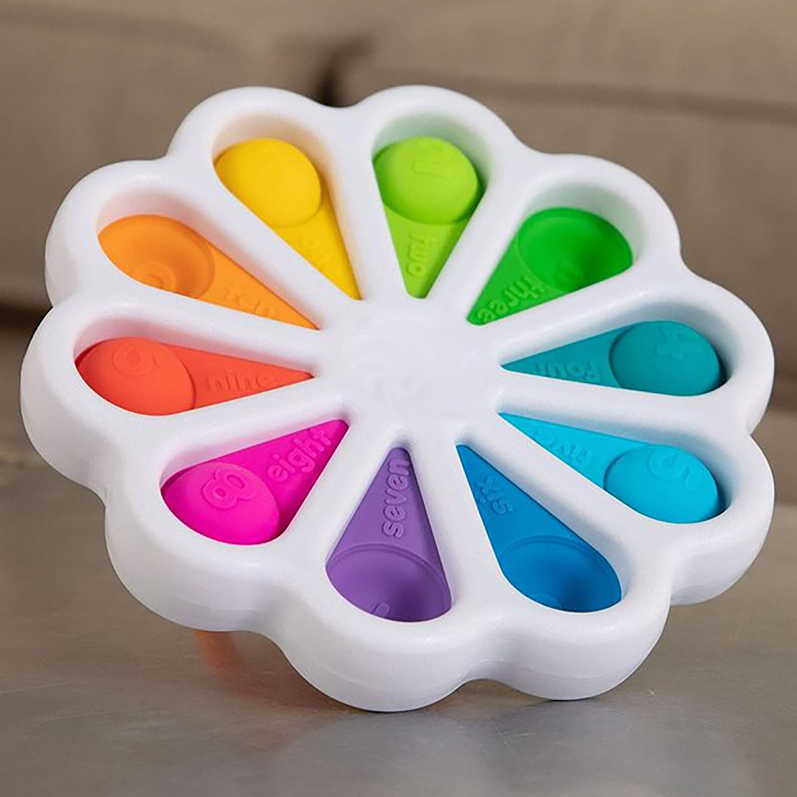 Fidget Simple Dimple Toy Flower Fidget Toys Stress Relief Hand Toys Early Educational for Kids Adults Anxiety Autism Toys