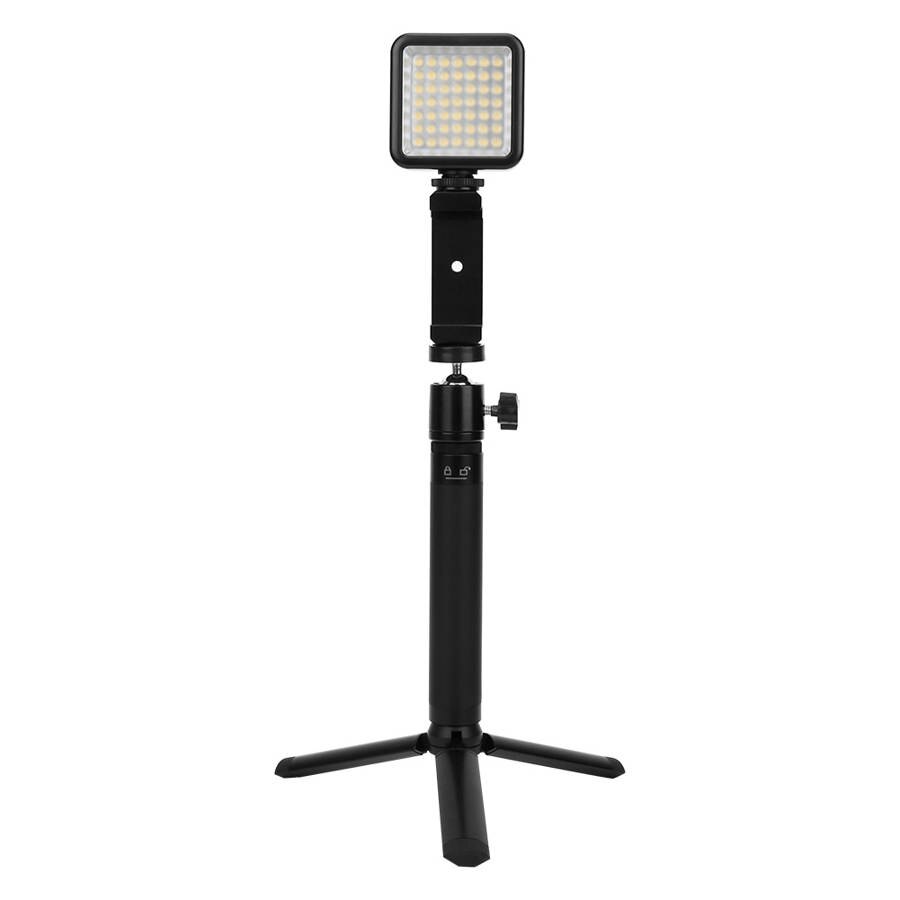 Desktop Statief Selfie Stick Led Light Kit Geschikt Voor Telefoon/Camera Stabilisator