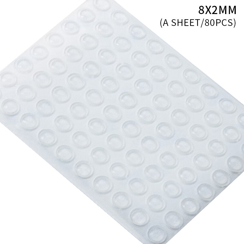 Silicone anticolision coloidal porta do armário mudo vara som buffer coloidal móveis anti - knock volta adesivo antiderrapante: 8x2mm