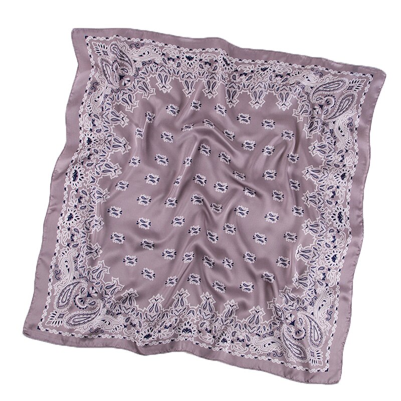 Women Imitation Silk Kerchief Scarves Print Square Neckerchief Office Lady Scarf Muffler Shawl Bag Clothes Accessories