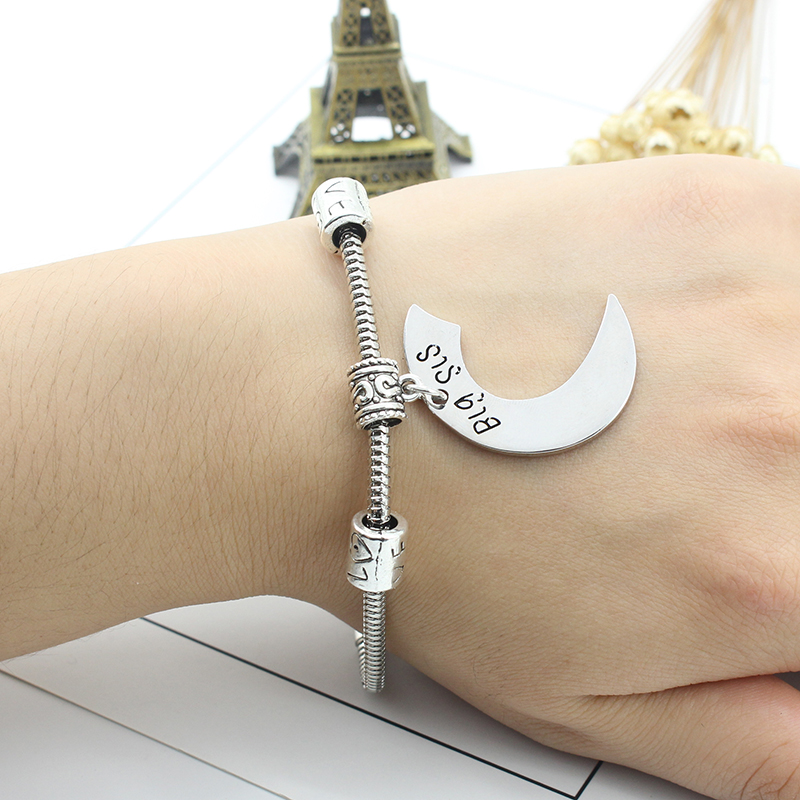 Juego de 3 piezas de pulseras para hermanas, colgante de corazón para hermanas grandes, medianas y pequeñas, cadena de mano de Metal de amistad, joyería de para chica