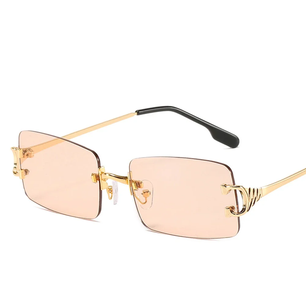 MUSELIFE gafas de sol estrechas para hombre sin montura verano 2025 rojo azul negro gafas de sol rectangulares para dama cara pequeña
