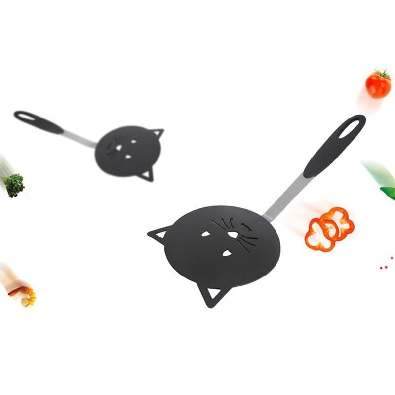 Cute Cartoon Cat Meow Shape Spatula Non-stick Cooking Spatula Home Heat-resistant Safe Non-toxic Kitchen Nylon Spatula