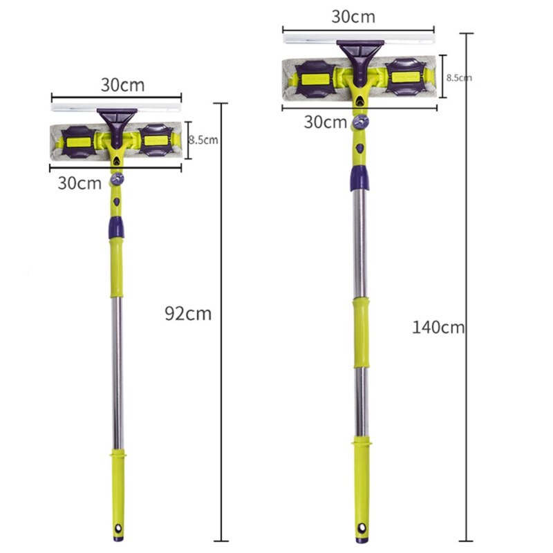 Glass Cleaning Tool Double-Sided Telescopic Rod Wi... – Grandado