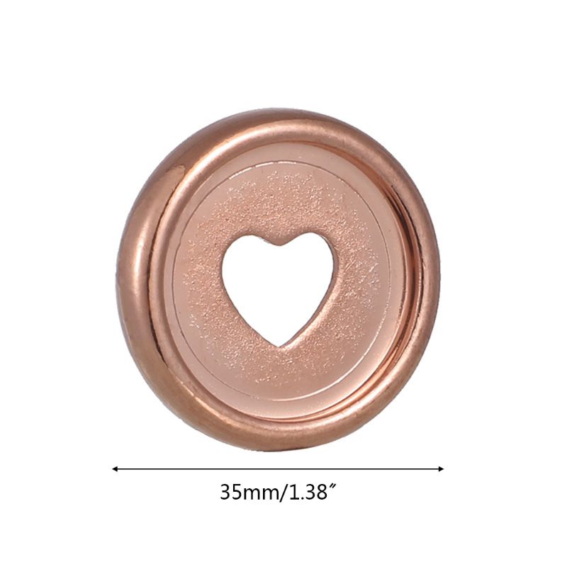 20pcs 35mm Heart Binder Rings Mushroom Hole Loose Leaf Notebook Binding Disc DIY R9JA