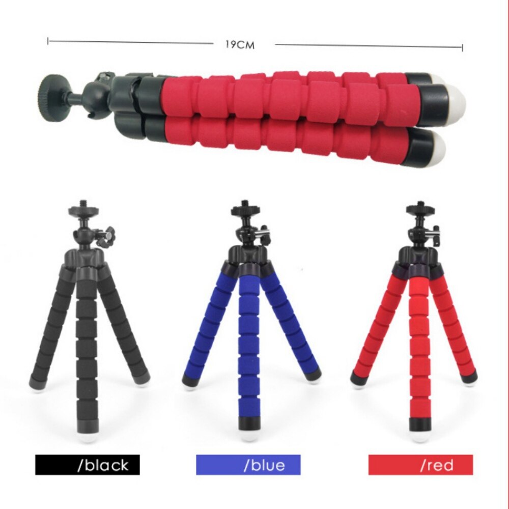 Geartronics Flexible Sponge Octopus Mini Tripod Shutter with clip For iPhone mini Camera Tripod Phone Holder clip stand