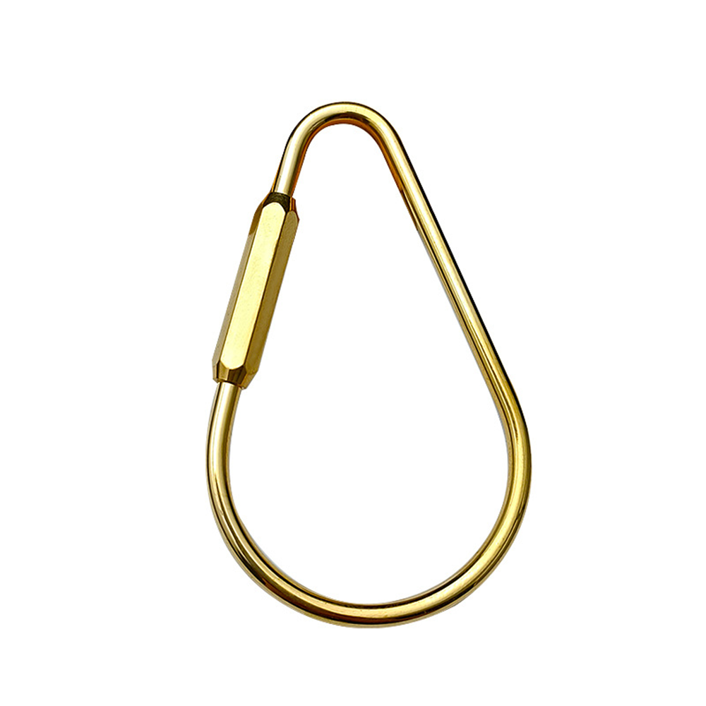 Messing sleutelhanger met slot D sleutelhanger goudkleur camping karabijnhaak survival kampeeruitrusting gespen haken sleutelhangeraccessoires