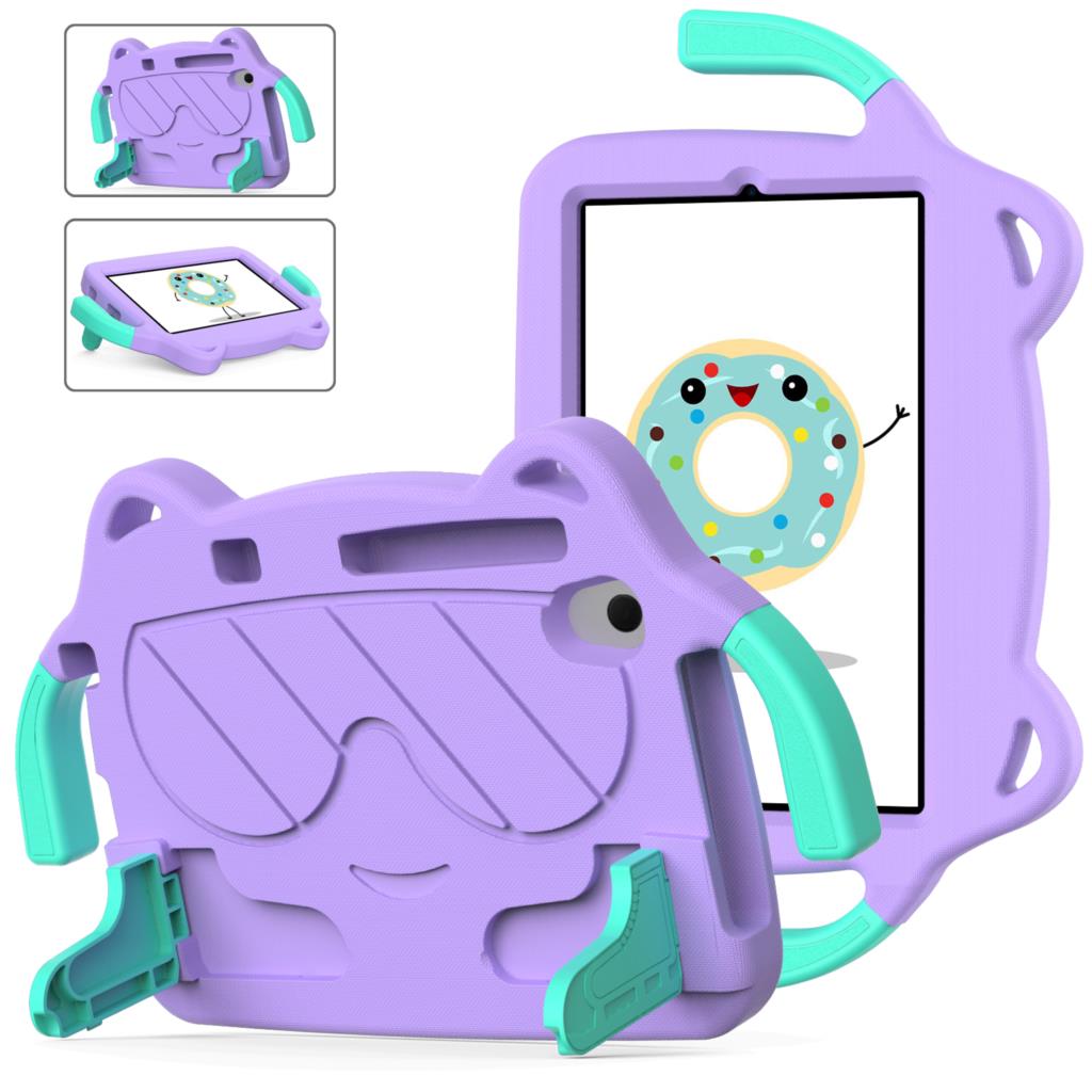 Funda para iPad 10 10th 2022 Air 5 4 10,9 2022 Pro 11 10,5 10,2 7th 8th 9th niños EVA mango seguro soporte cubierta para tableta: NINE / Morado