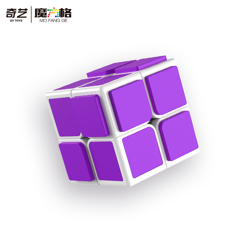 Qiyi OS Cube 2X2 Magnetic Magic Speed Cube Stickerless Fidget Toys Qiyi 2X2 OS Cubo Magico Puzzle: FIOLETOWY