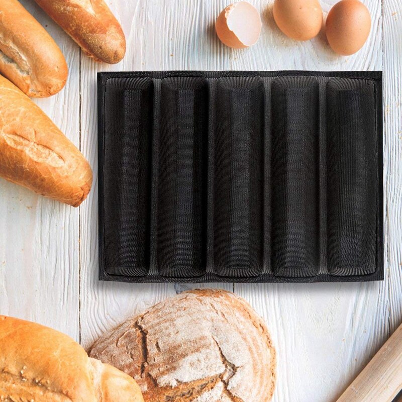 Molde de silicona para Pan de Baguette, molde de Pan perforado antiadherente, moldes para perros calientes, revestimientos para hornear, molde de Pan